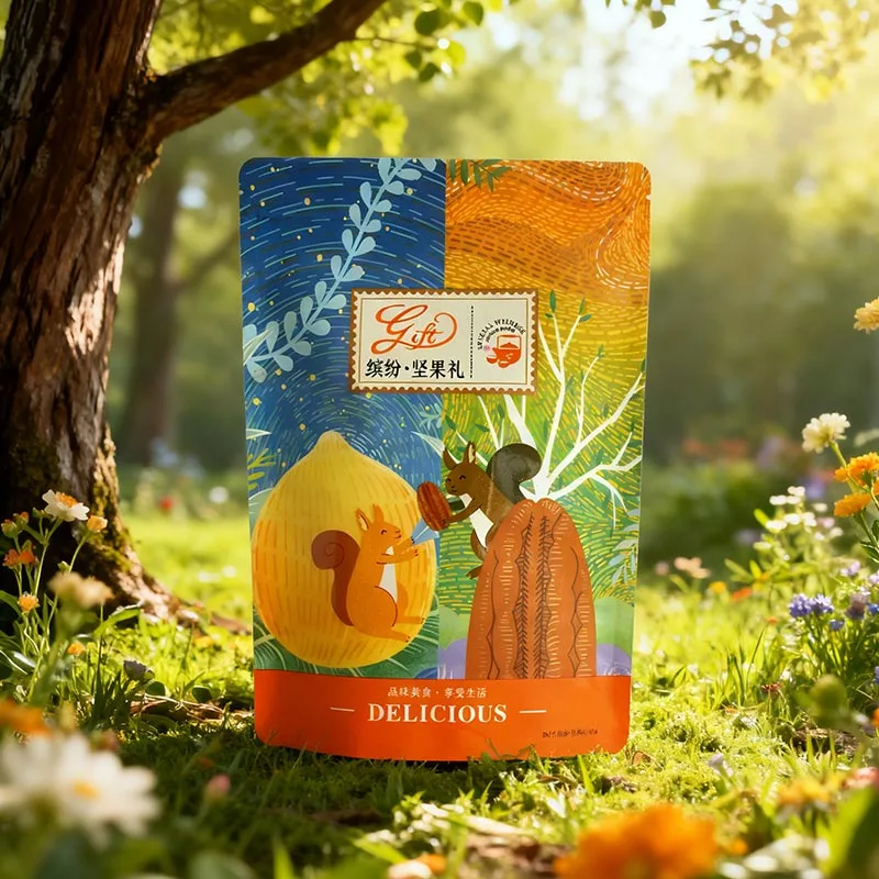 Biodegradable dried fruit and nut packaging bags